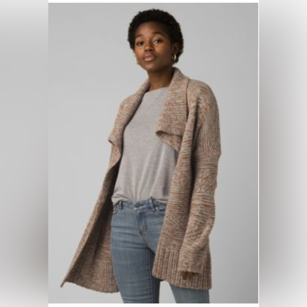 Prana Women’s Sz Xl Sukie Chunky Knit Oversized Cardigan Coat Jacket Cabincore